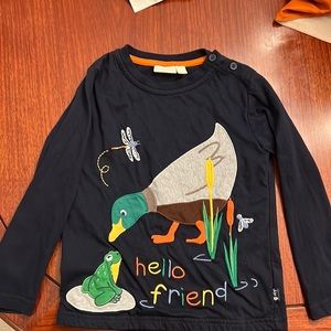 JoJo Maman BeBe navy tee shirt size 4-5